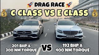 MERCEDES E220d VS MERCEDES C200  DRAG RACE 🚀 [upl. by Aynat454]