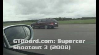 Mercedes E55 AMG vs Mercedes E63 AMG Estate  GTBoardcom [upl. by Dowell]