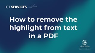 Adobe Acrobat  How to remove the highlight from text in a PDF [upl. by Sharleen]