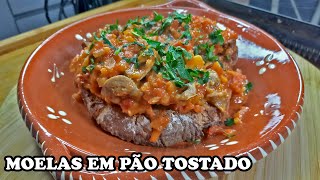 MOELAS ESTUFADAS EM PÃO TOSTADO  Um petisco irresistível [upl. by Schecter129]