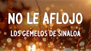 Los Gemelos De Sinaloa  No Le Aflojo LetrasLyrics [upl. by Aikemot]