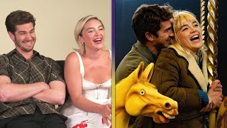 Andrew Garfield and Florence Pugh React to We Live in Time Horse Going Viral Exclusive [upl. by Tlihcox]