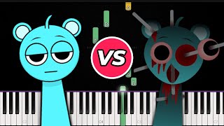 Normal vs Horror Sprunki Sounds 👉 Piano Tutorial [upl. by Ardnaxila]