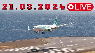 LIVE WIND ACTION From Madeira Island Airport 21032024 [upl. by Koerner867]