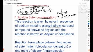 Named Reaction Condensation ReactionPart1Acyloin Ester CondensationReactionMechanismKannada [upl. by Halian986]