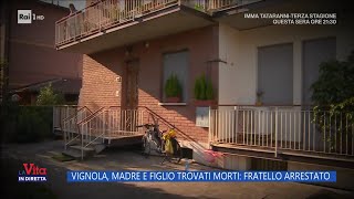 Vignola madre e figlio trovati morti fratello arrestato  La Vita in diretta  02102023 [upl. by Voleta]