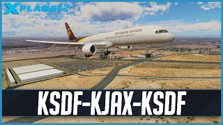 XPlane 12 LIVE  Real World UPS OPS  FlightFactor 757  Louisville to Jacksonville [upl. by Hymie]