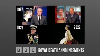 BBC Royal Death Announcements from 1997 to 2022 w National Anthem [upl. by Mcferren993]