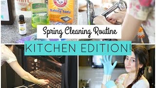 KITCHEN SPRING CLEANING ROUTINE ALL NATURAL DEEP CLEAN WORKING MOM ED [upl. by Kinsley]