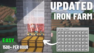 NEW UPDATED IRON FARM in Minecraft 121 Java and Bedrock [upl. by Mcripley]