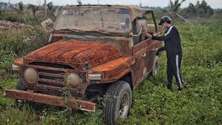 Fully restoration abandoned 60yearold UAZ 469 car  Repair and rebuild military vehicles UAZ [upl. by Iridis]