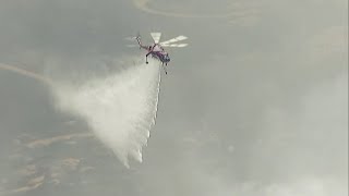 Border 66 fire burns Tuesday along USMexico border near Tecate [upl. by Aliled]