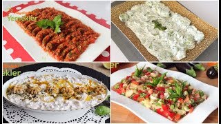 En Çok Beğenilen Birbirinden Farklı ve Lezzetli 4 MEZE  SALATA  Kolay Meze Tarifleri [upl. by Inavoj]