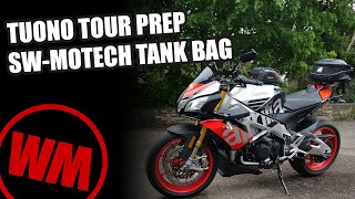 Aprilia Tuono V4 1100  SWMOTECH PRO Tank Bags for Touring [upl. by Nirrak171]