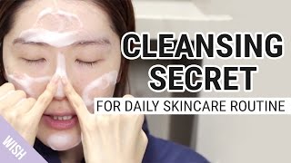 A Perfect Facial Cleansing Secret for Daily Skincare Routine  Wishtrend TV [upl. by Nim]