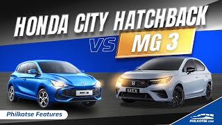 2024 Honda City Hatchback vs MG3 Hybrid  Whos got your back  Philkotse Spec Check [upl. by Gastineau]