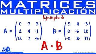 Multiplicación de matrices  Producto de matrices 3x3  Ejemplo 3 [upl. by Capp912]