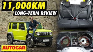 Maruti Suzuki Jimny  11000km Long Term Review  Autocar India [upl. by Anyala]