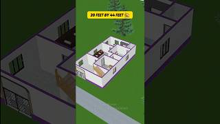 20 Feet by 44 Feet Home plans 3d 🏡🥀 erarman home house shortfeed [upl. by Nirat204]