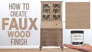 High End FAUX Wood Finish DIY Furniture Makeover [upl. by Aicella]