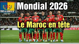 Coupe du monde 2026 Le Maroc en tête [upl. by Malachi]