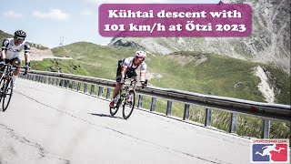 Ötztaler Radmarathon 2023 Kühtai descent with 101 kmh [upl. by Eislehc]