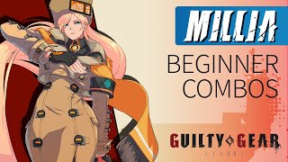 MILLIA RAGE Beginner Combos – Guilty Gear Strive [upl. by Abehs]