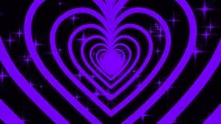 Heart Background Purple Neon Lights Heart Tunnel HD Video [upl. by Cheung]