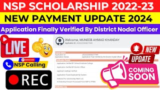 NSP Scholarship 202223 Big Payment Update  NSP Live Call Recordig  Payment Date Fresh Students [upl. by Nnylannej]