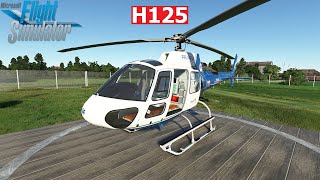 Airbus H125 Helicopter Updated DRF Niebüll  Microsoft Flight Simulator 2020 [upl. by Anchie]