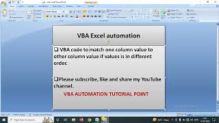 VBA code to match one column value to other column value if values in different order [upl. by Valdas]