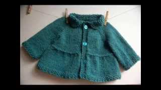 Baby  Toddler Tiered Coat and Jacket  Knitting Pattern Presentation [upl. by Ainer]