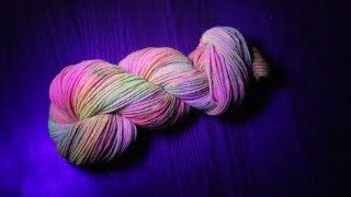 Dyeing Yarn with Leftover Fluorescent Acid Dye [upl. by Concha546]