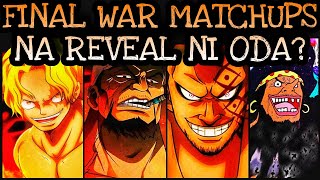 FINAL WAR MATCH UP FORESHADOWED Chapter 1122  One Piece Tagalog Analysis [upl. by Wiersma934]