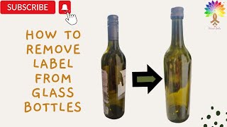 How to remove labels from glass bottles NaturalJewells [upl. by Llerdnam]