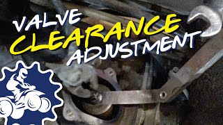 VALVE CLEARANCE ADJUSTMENT  Valve Lash  1999 Yamaha Wolverine ATV Four Wheeler [upl. by Gytle]