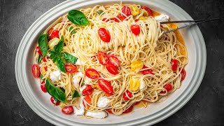 Caprese Pasta  My New Favorite Pasta To Make For Lazy Summer Nights [upl. by Anni397]