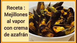 Esta exquisita receta nos llega de las costas de Bretaña 🇬🇧 Mejillones al vapor con crema de azafrán [upl. by Zohar641]