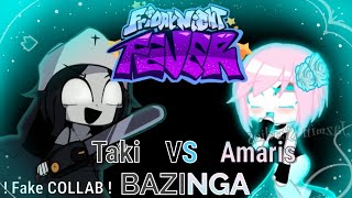 FNF Fever but gacha ​ ✝️Bazinga​😱  🖤Taki VS Amaris💙 fakecollabjazminstudiosfnfgachaclub [upl. by Rairb]