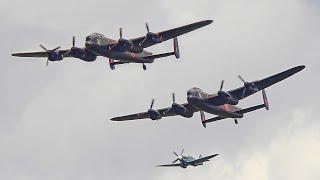 THE TWO LANCASTERS  DUNSFOLD WINGS AND WHEELS  2014 [upl. by Harpole]