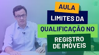 Aula  Limites da Qualificação no Registro de Imóveis [upl. by Estrellita]