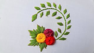 Simple Embroidery Design  Hand Embroidery [upl. by Inahs]