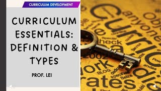 CURRICULUM DEFINITION amp TYPES curriculum curriculumdevelopment definitions types [upl. by Waugh]