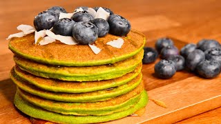 Hotcakespancakes de espinaca bajos en carbohidratos 💚 [upl. by Law]