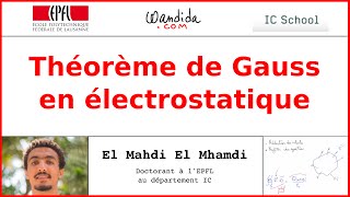 Théorème de Gauss en électrostatique  El Mahdi El Mhamdi [upl. by Templia]