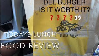 Trying Del Taco burger for the first time foodreview lunch funfood fastfood [upl. by Anitsahs487]