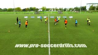 Small Sided Soccer Game  Ball Protection with Neutral Players [upl. by Neved]