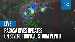 LIVE Pagasa gives updates on Severe Tropical Storm Pepito [upl. by Nnahoj]