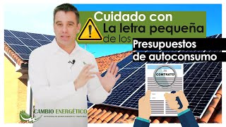 Cómo analizar un presupuesto para instalar paneles solares La Letra pequeña 🔍 [upl. by Ainolopa116]