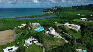 DRONE VIDEO Brand New Luxury Home St Croix Virgin Islands Impact Glass Solar Apt Sea View Beach [upl. by Yesnil678]